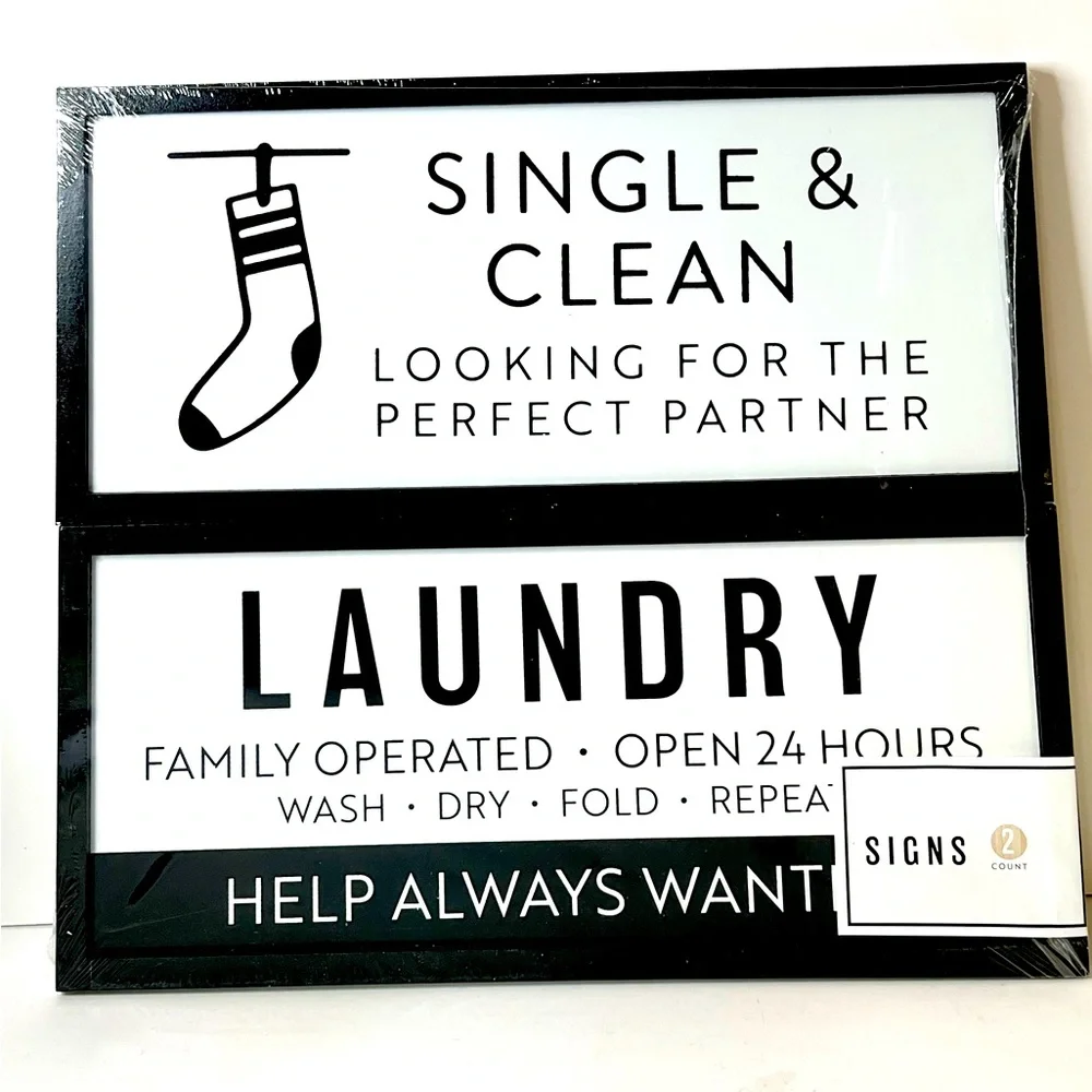 Target 2 count Laundry Room Signs
